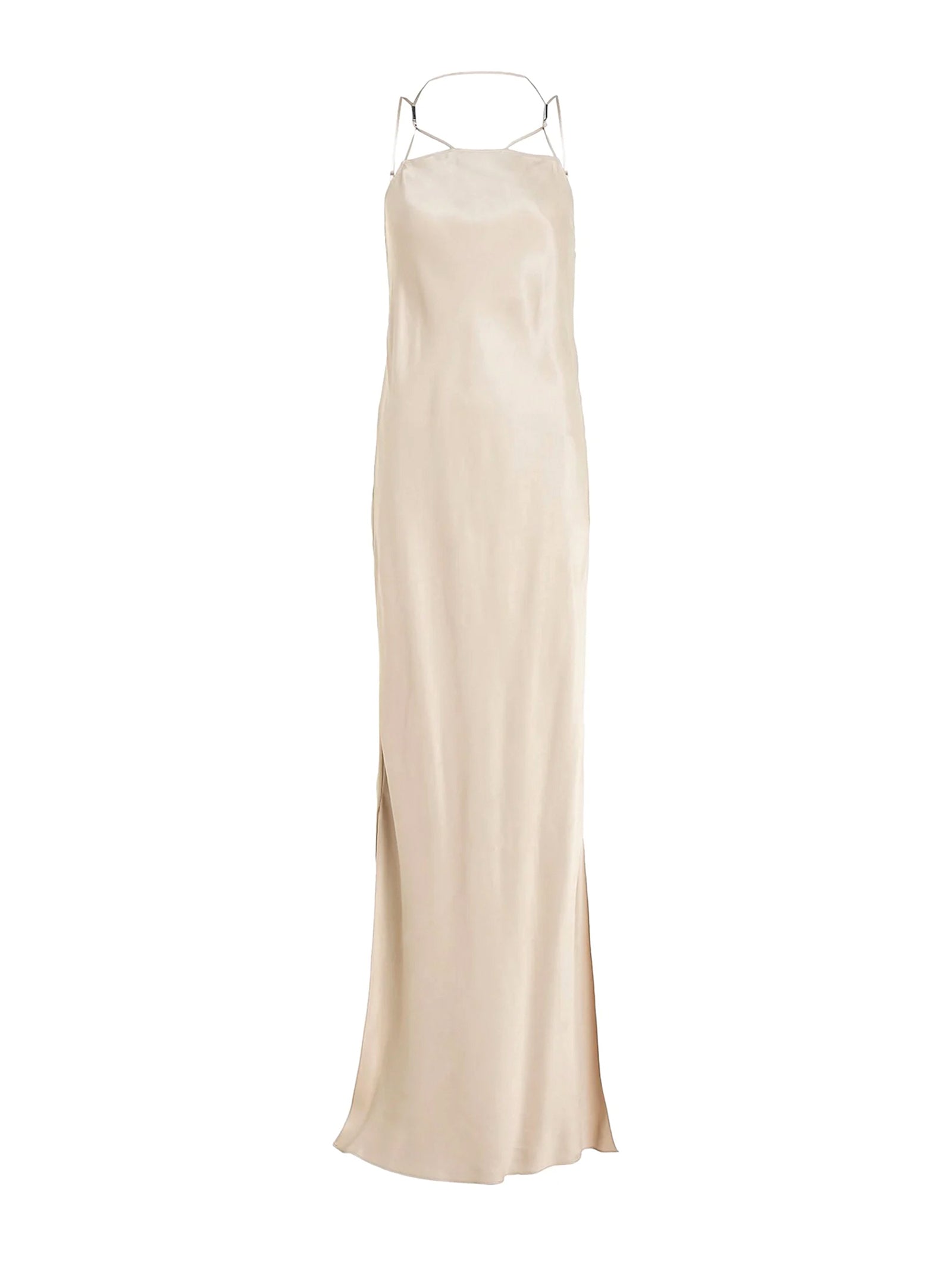 Abito In Satin Maxi Scollo-1