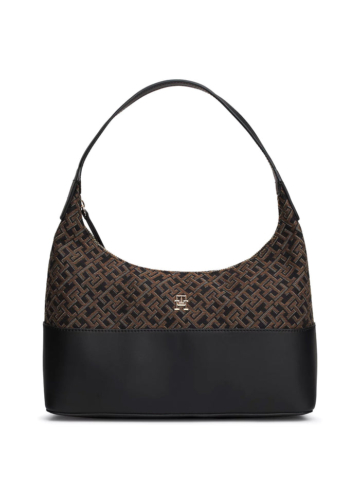 Borsa Con Monogrammi Th In Trama Jacquard-1