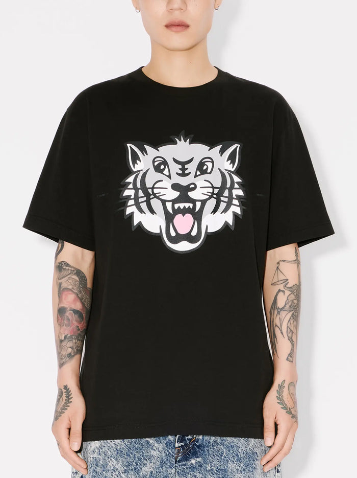 T-shirt Kenzo Happy Tiger Di Cotone-3
