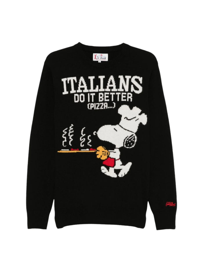 Maglia Girocollo Snoopy Italians Do It Better-1