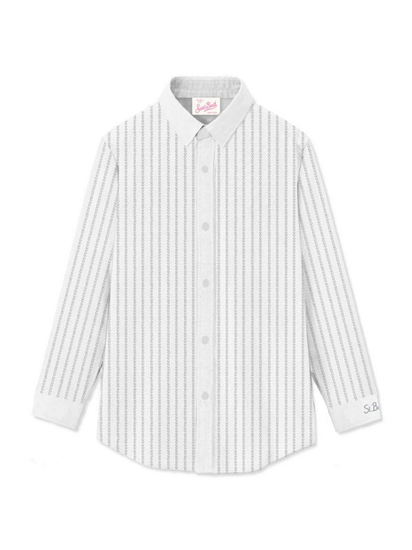 Camicia Popeline Strass