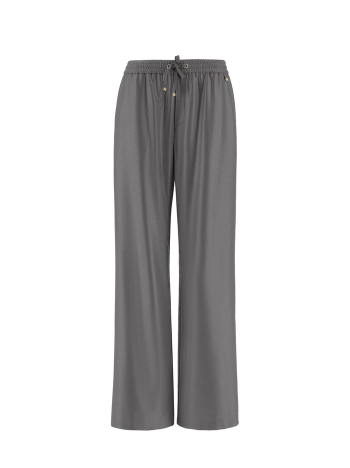 Pantaloni In Metallic Flannel Effect-1