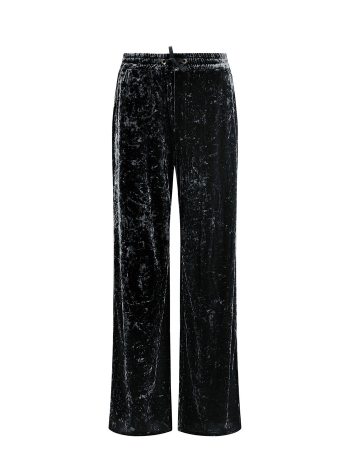 Pantaloni In Marbled Velvet-1