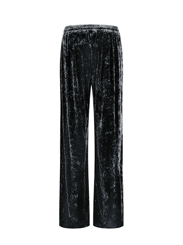 Pantaloni In Marbled Velvet-2