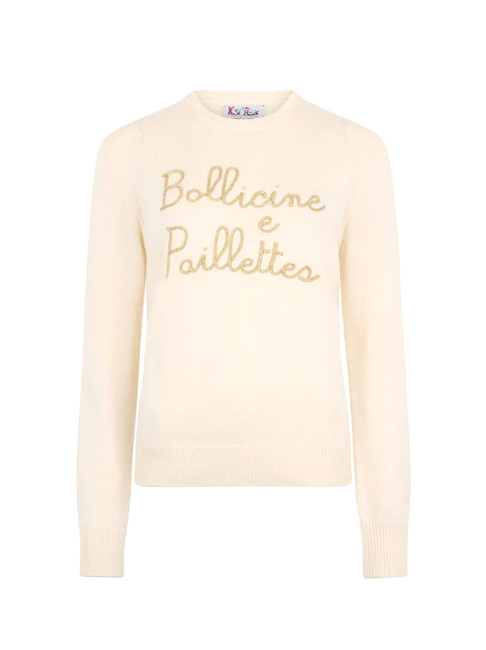 Maglia Girocollo Bollicine E Paillettes-1