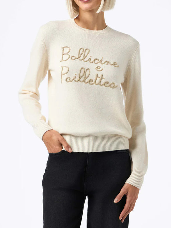 Maglia Girocollo Bollicine E Paillettes-2