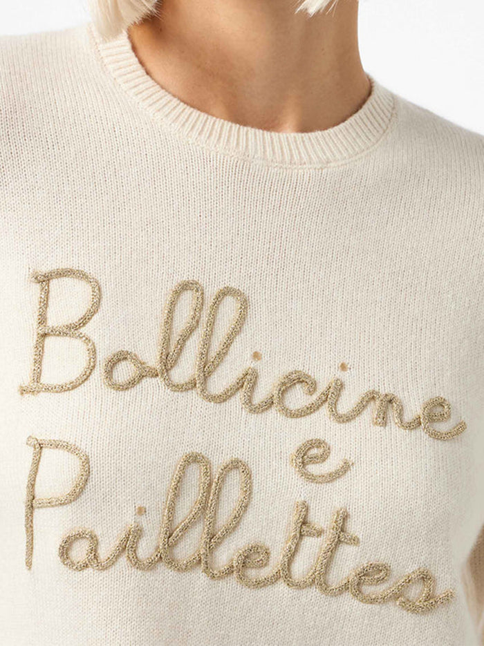 Maglia Girocollo Bollicine E Paillettes-4