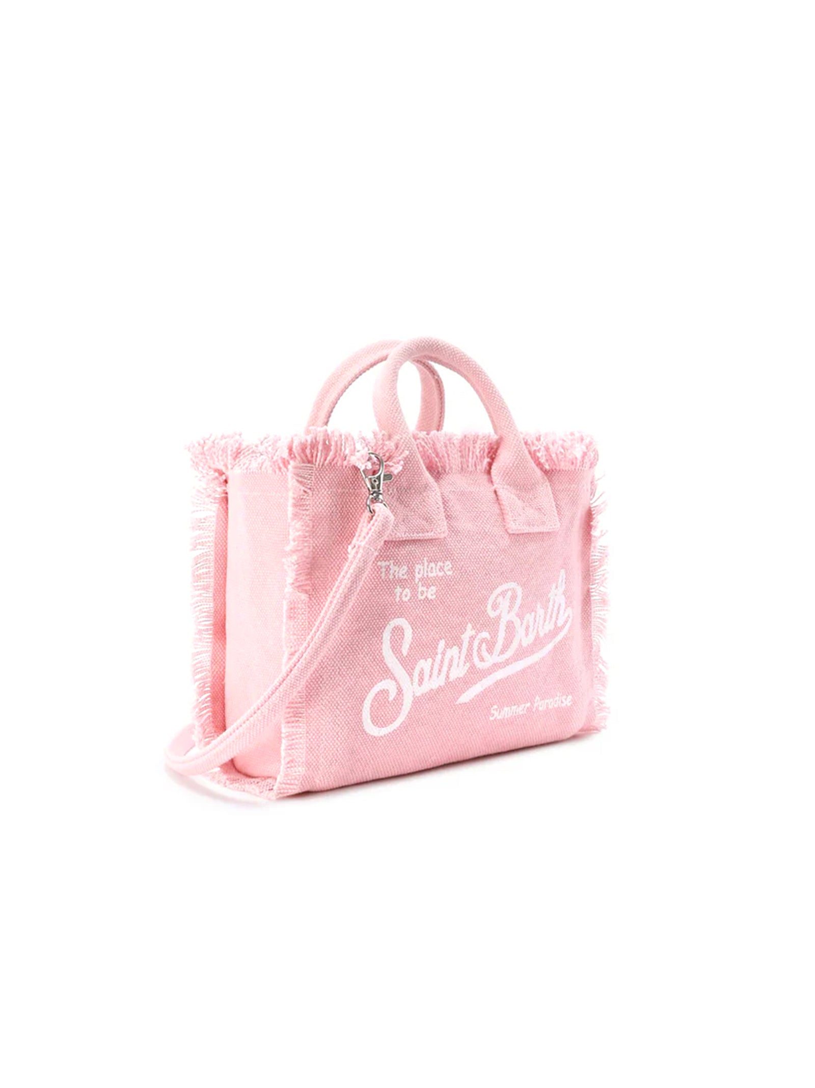 Saint Barth Borsa Vanity Mini In Canvas Rosa-3