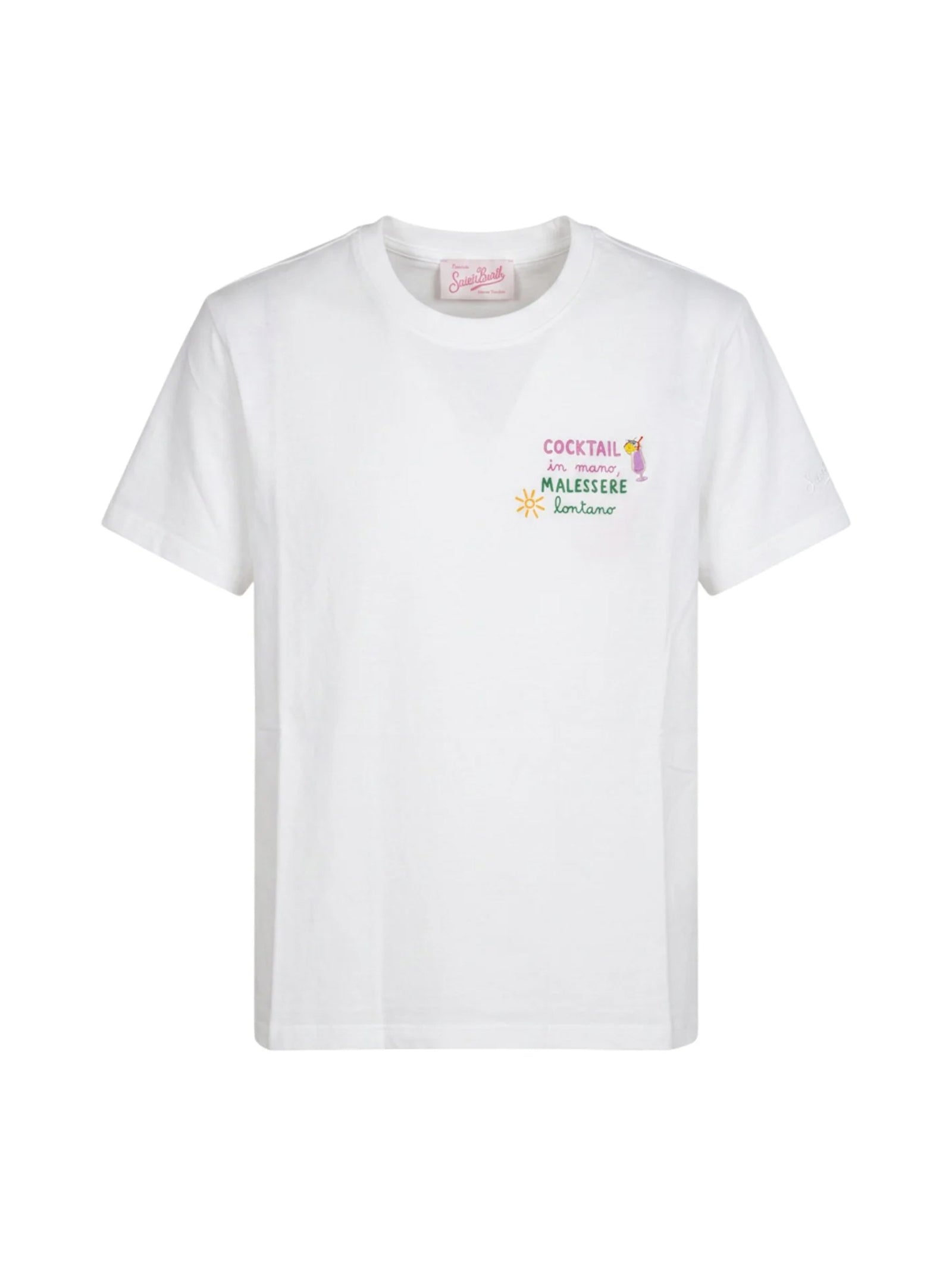 Saint Barth T-Shirt Cocktail In Mano Malessere Lontano-1