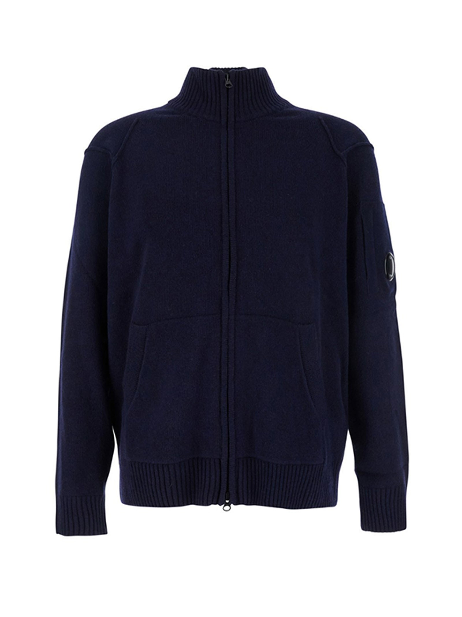 Cp Company Lambswool Grs Full Zip Sweater-1