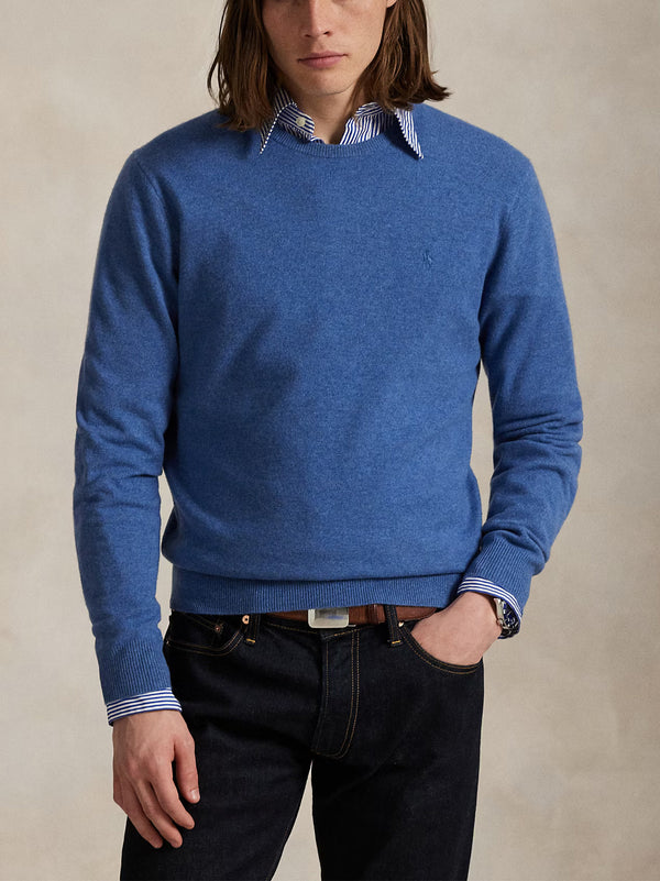 Polo Ralph Lauren Maglia In Lana A Girocollo Blu Mare-2