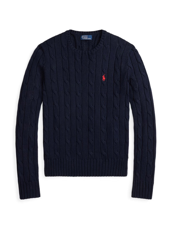 Maglia A Girocollo In Cotone A Trecce