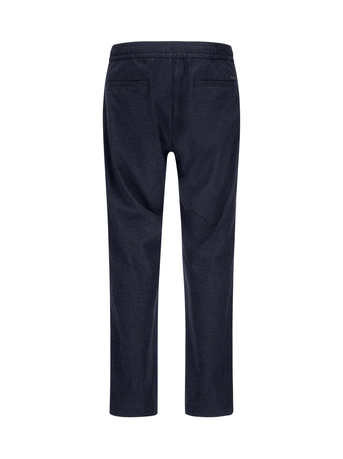 Herno Pantaloni Resort In Melange Suede Effect Blu-2