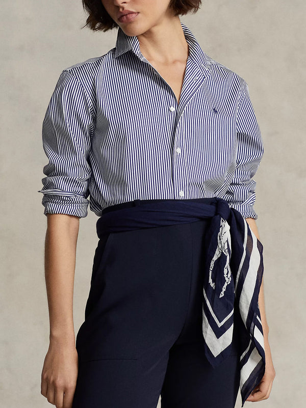 Camicia Cropped A Righe-2