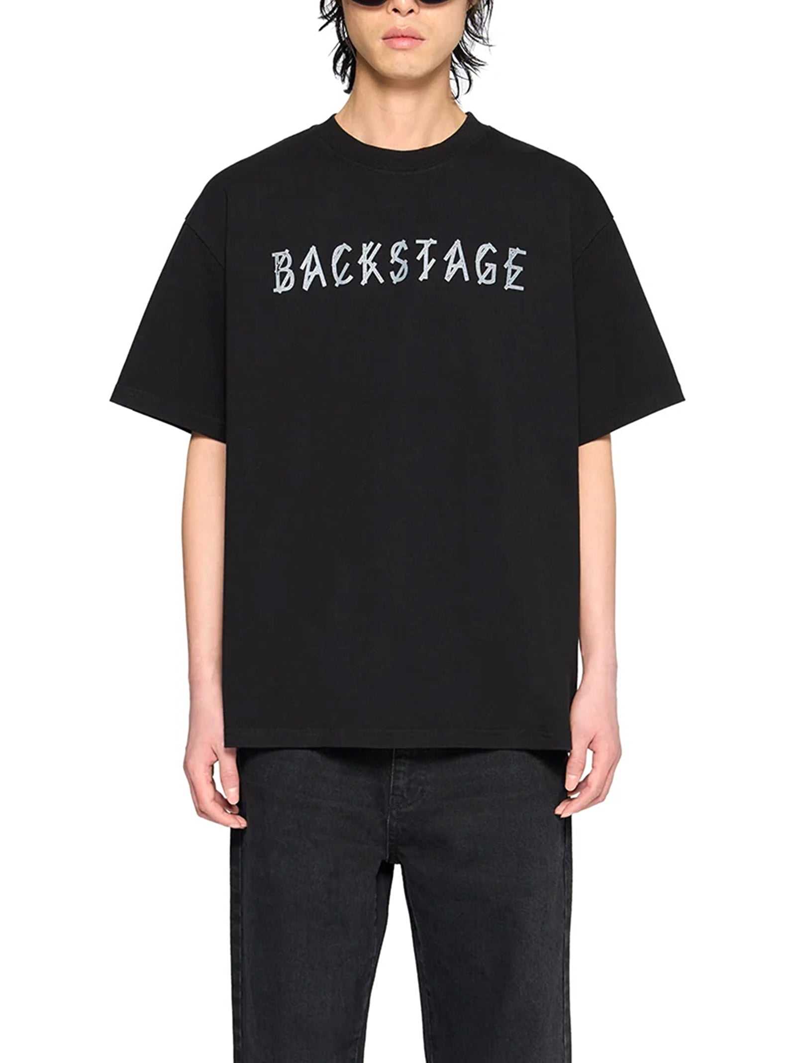 44 Label T-Shirt Backstage Nera-3