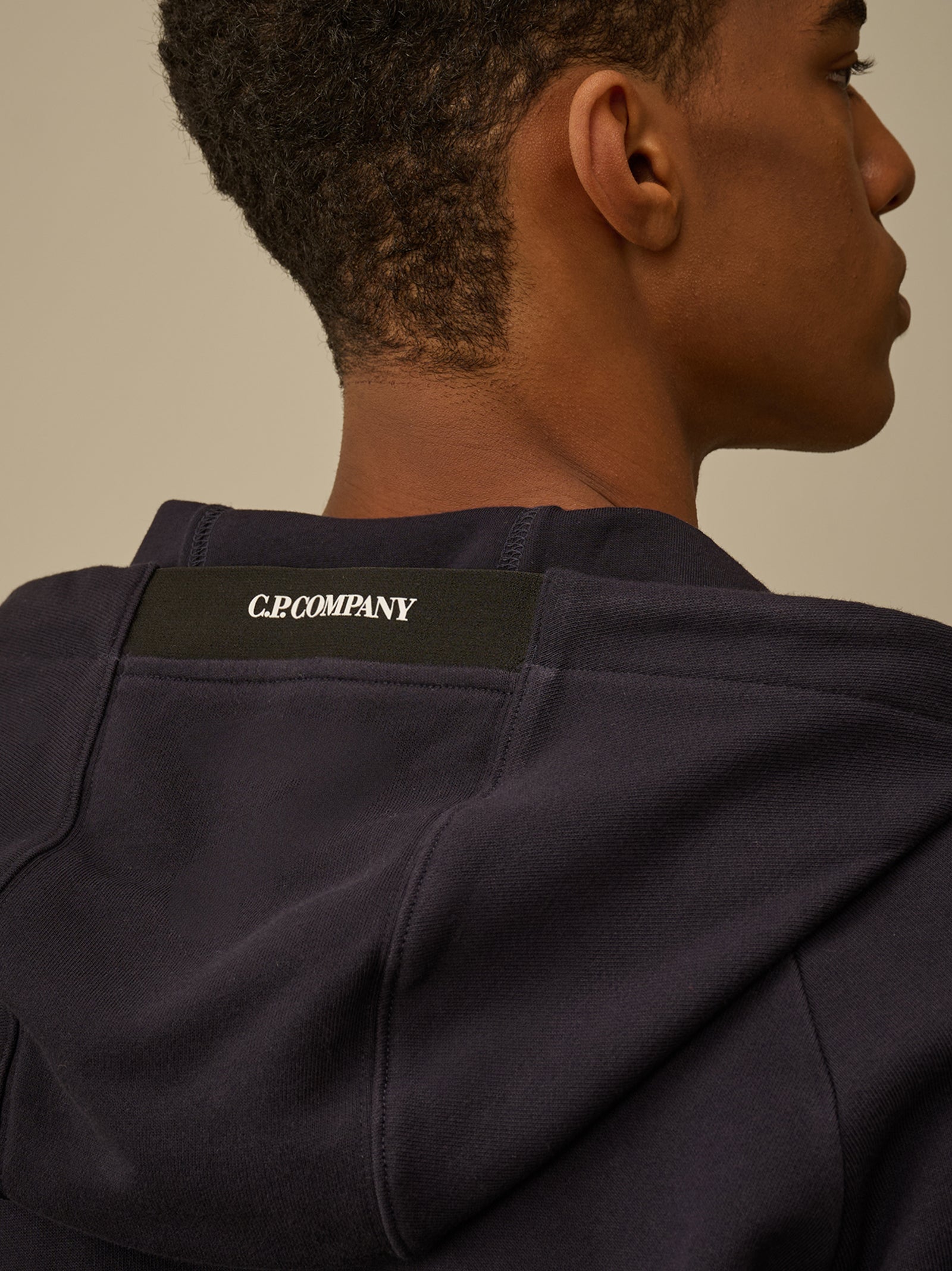 Cp Company Diagonal Raised Fleece Hooded Full Zip Sweatshirt-4