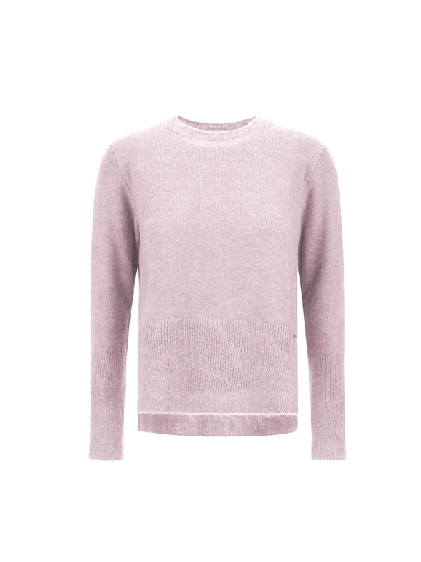 Herno Girocollo Misto Alpaca Rosa