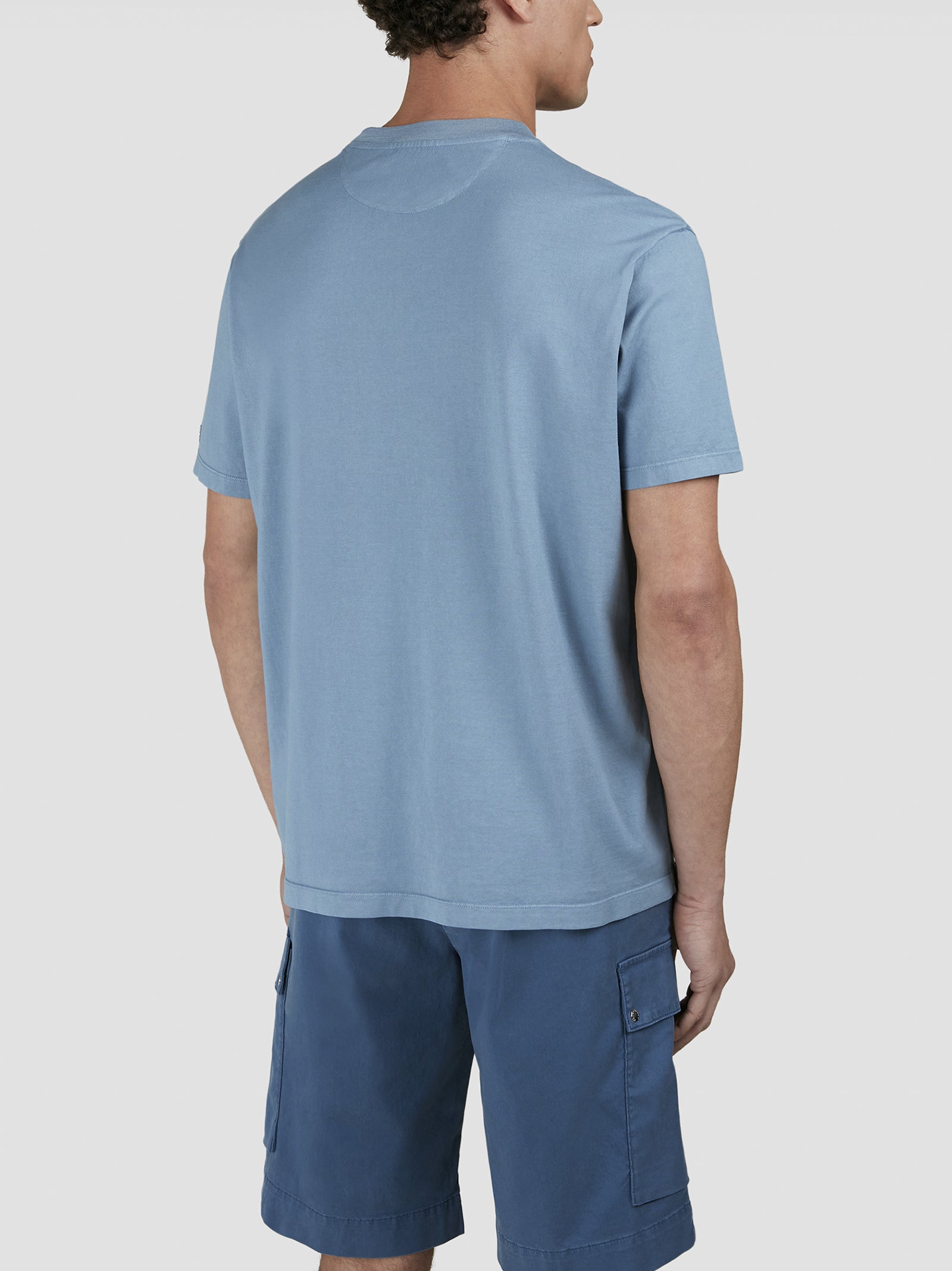 T-Shirt In Light Jersey Di Cotone Tinto Capo-3