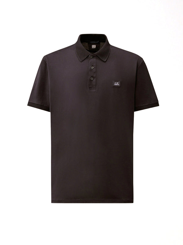 Jersey Gasato Short Sleeve Polo di CP COMPANY - uomo nero