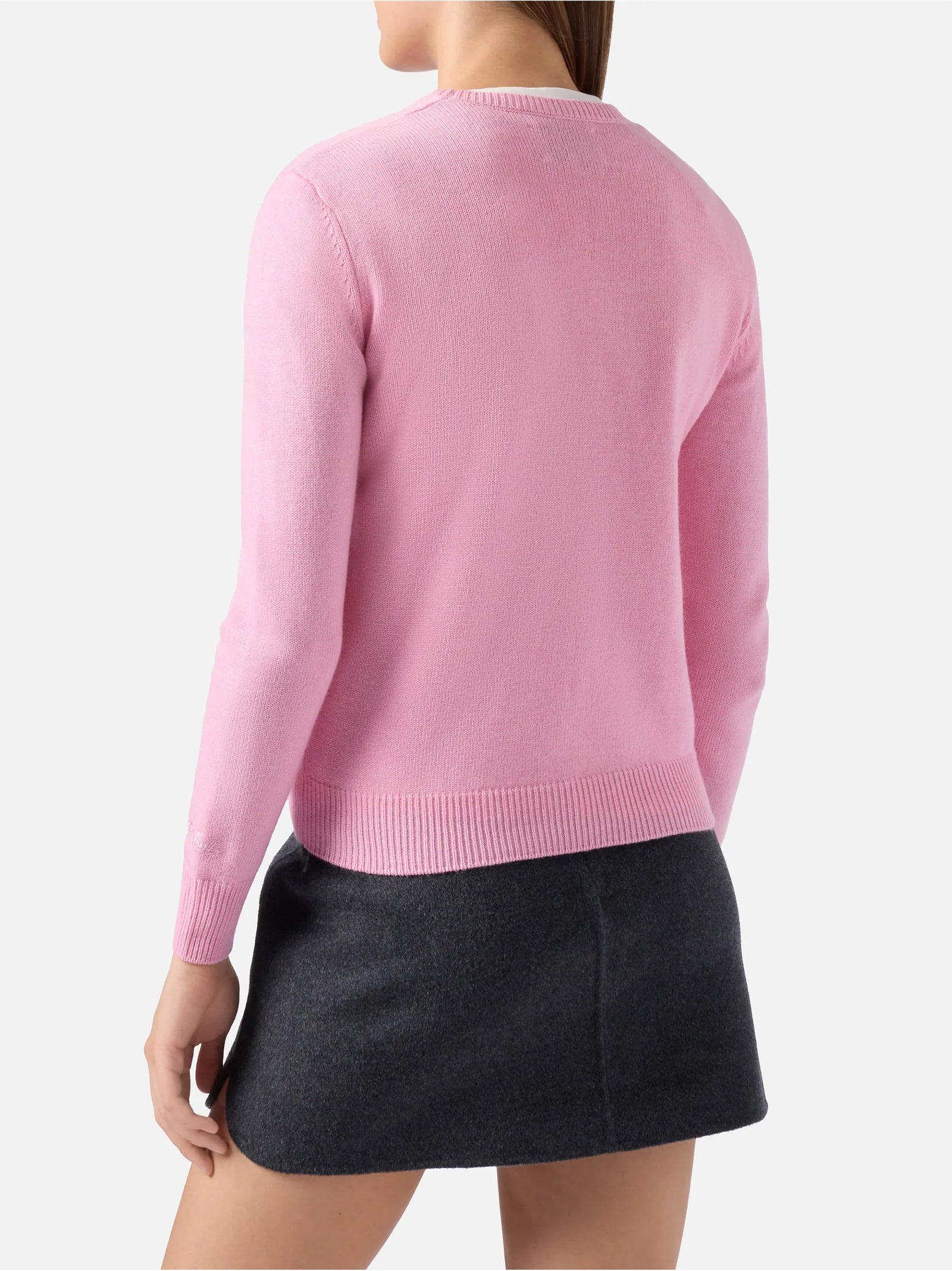Saint Barth Maglione Strassata Rosa-3