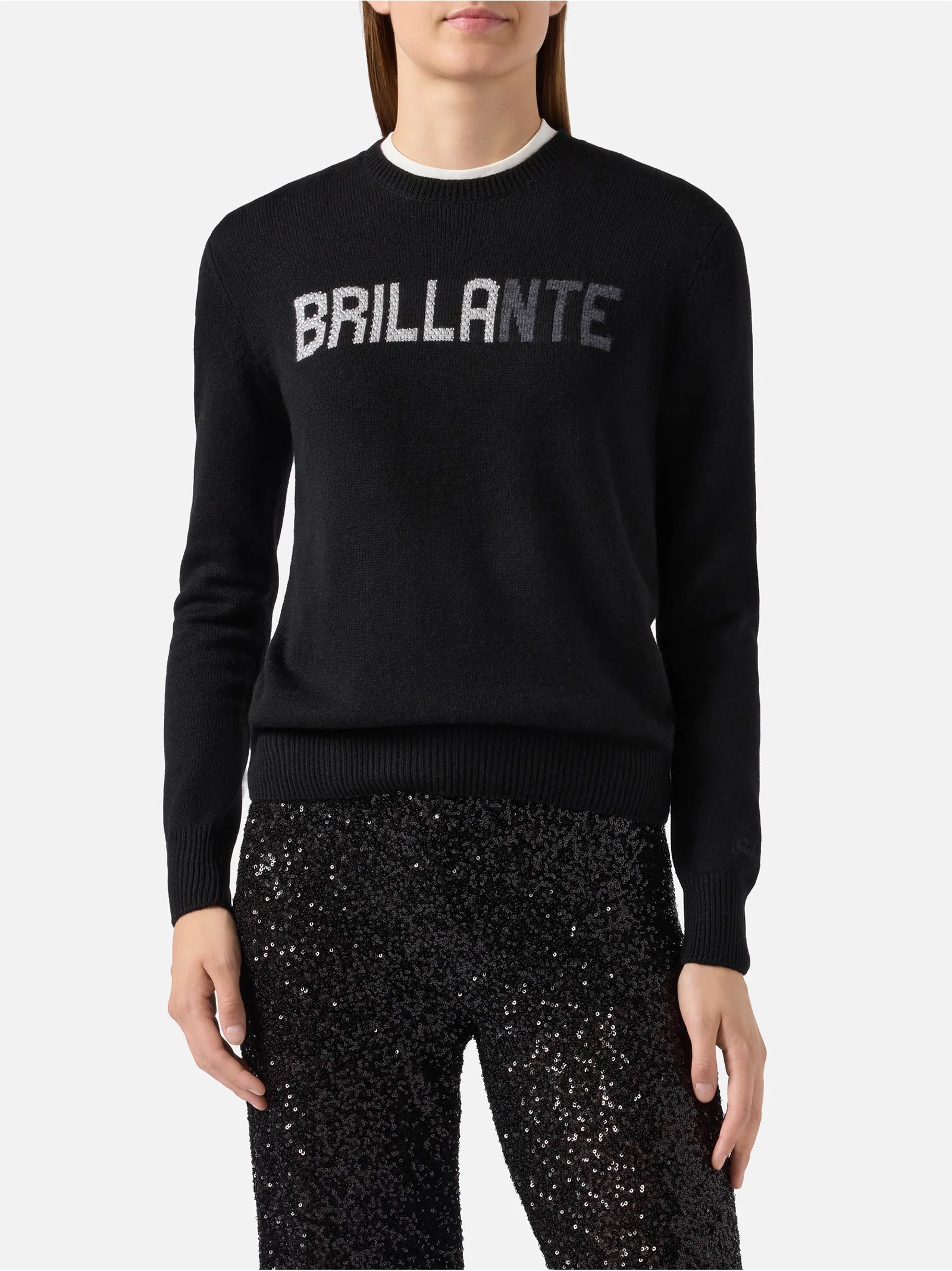 Saint Barth Maglia Girocollo Brillante Nera-2
