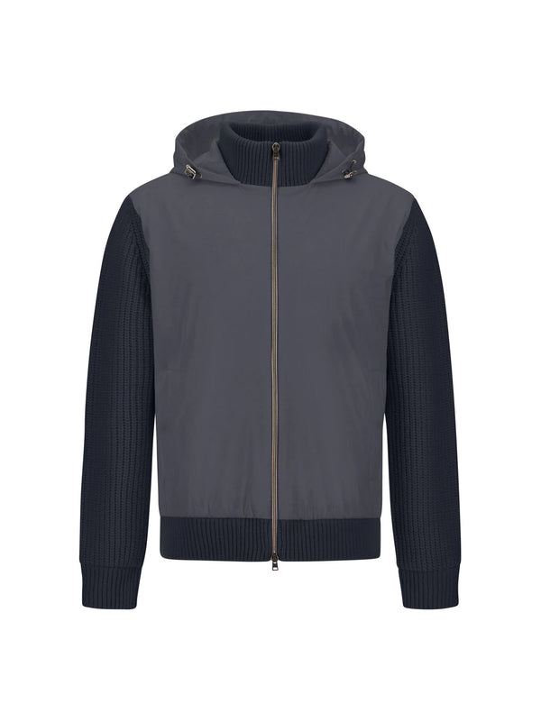 Cardigan Herno Resort In Cob Carded Wool G.5 E Travel Nylon Ponente