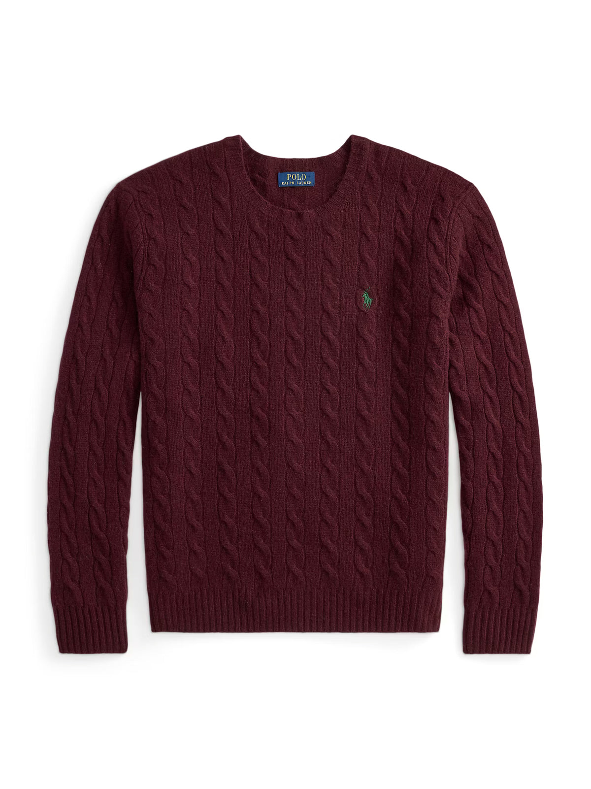 Polo Ralph Lauren Maglia Trecce Lana Cashmere  Bordeaux-1
