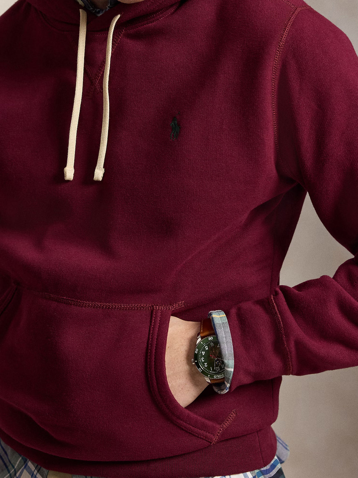 Polo Ralph Lauren Felpa Con Cappuccio Wine Red-4