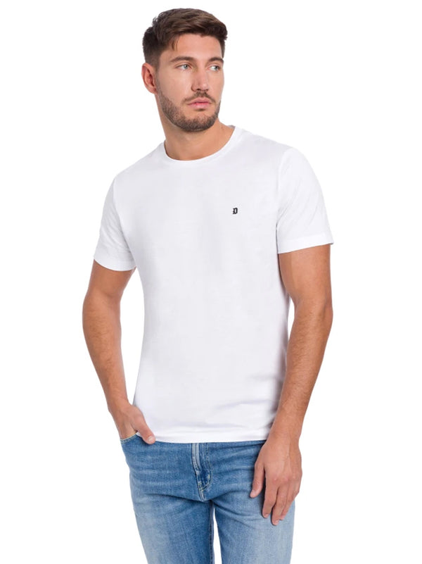 Dondup T-Shirt Girocollo Regular In Jersey Bianca-2