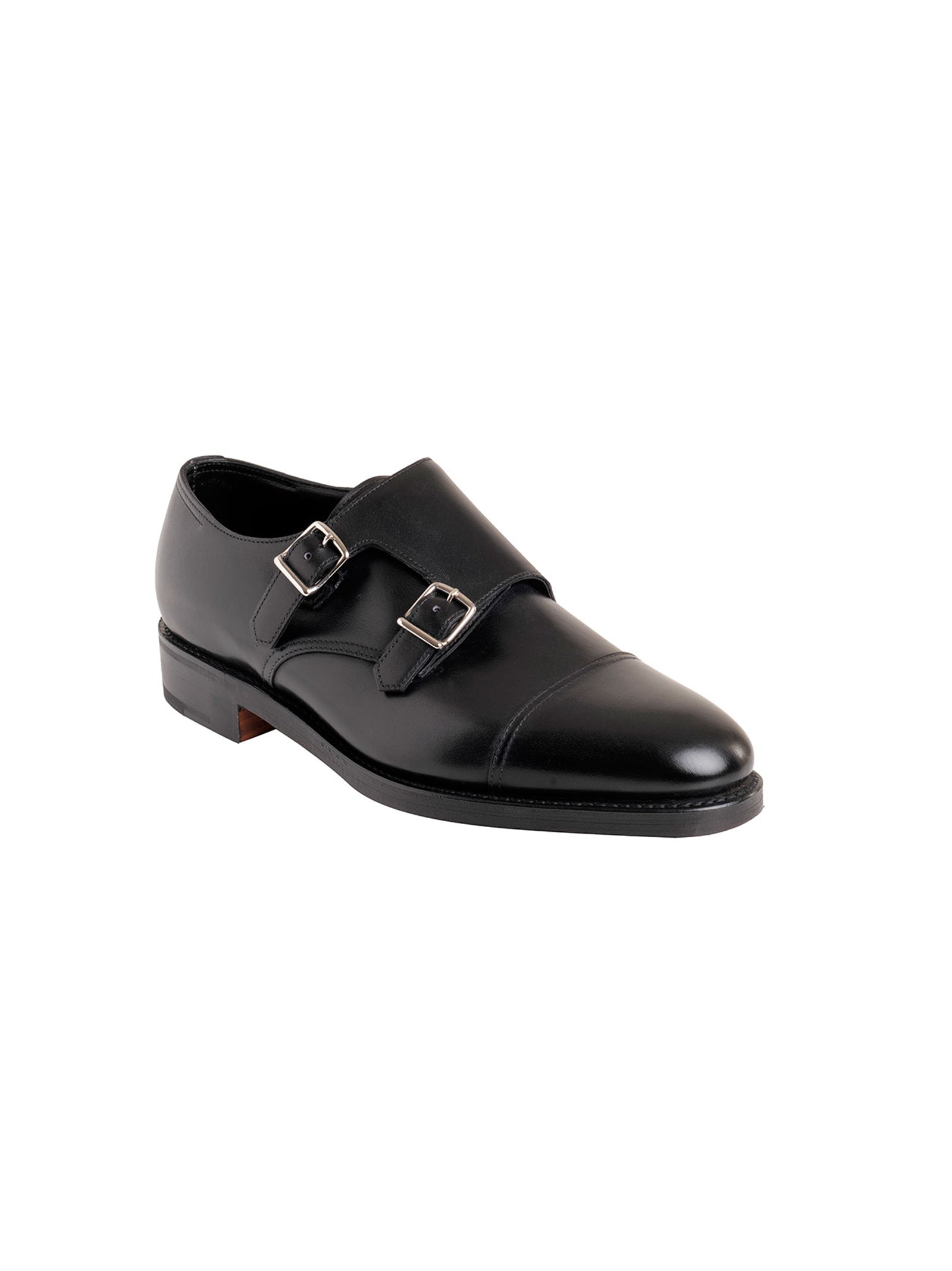 John Lobb Scarpe In Pelle  Doppia Fibbia Nere-2