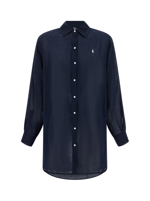 Polo Ralph Lauren Beachwear Camicione Cover Navy Blu
