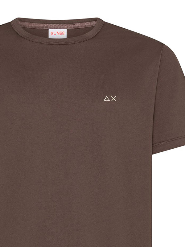Sun68 T-Shirt Jersey Marrone-2