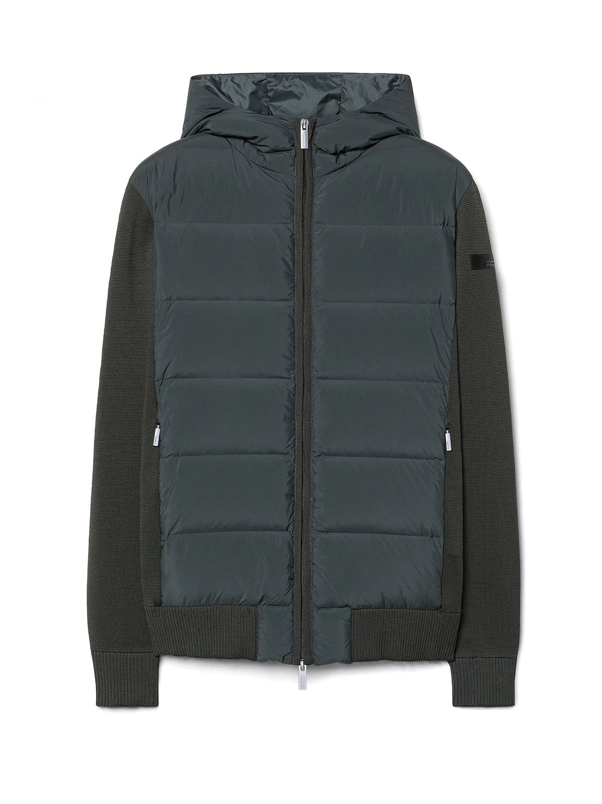 Rrd New Amos Cotton Hybrid Duck Hood Zip Soft Knit Forest Green-1