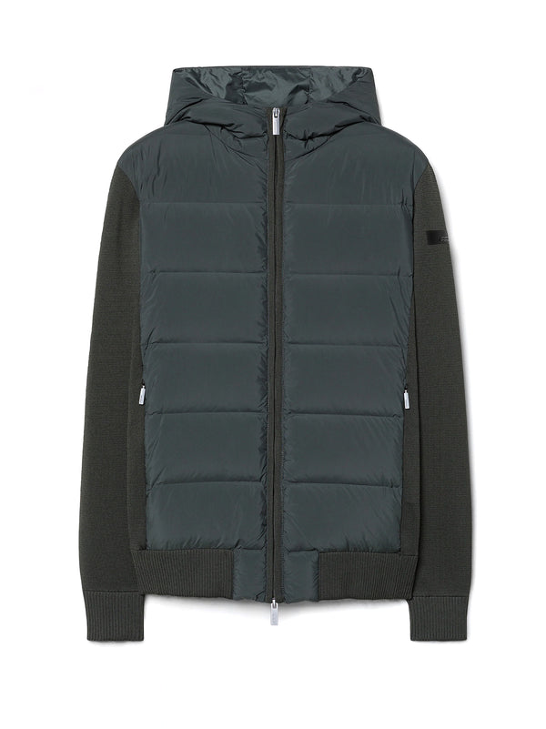 Rrd New Amos Cotton Hybrid Duck Hood Zip Soft Knit Forest Green-2