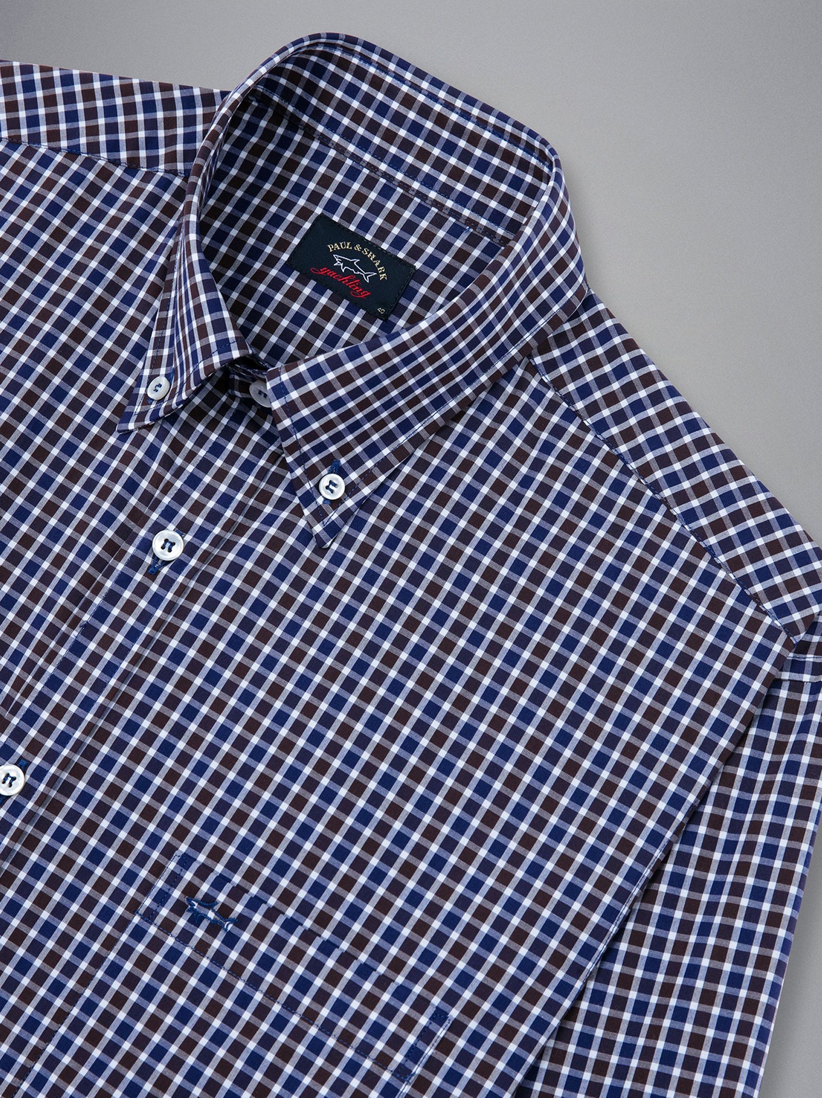 Camicia In Popeline Di Cotone Quadri-4