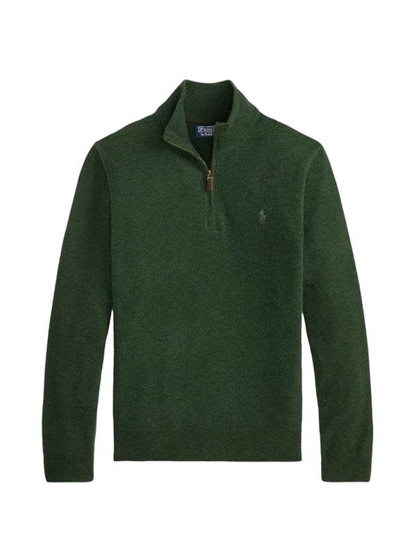 Polo Ralph Lauren Maglia Lana Mezza Zip Green