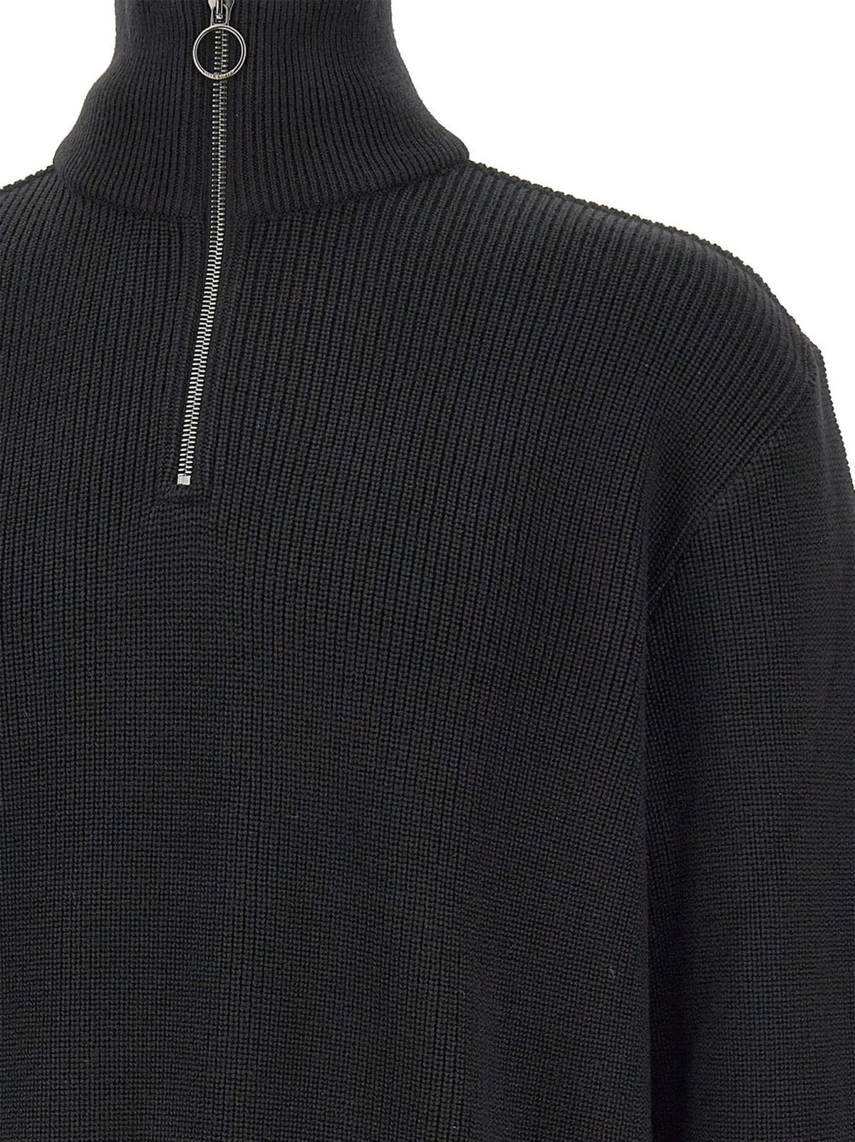 Paul&Shark Maglia Mezza Zip Lana Nera-2