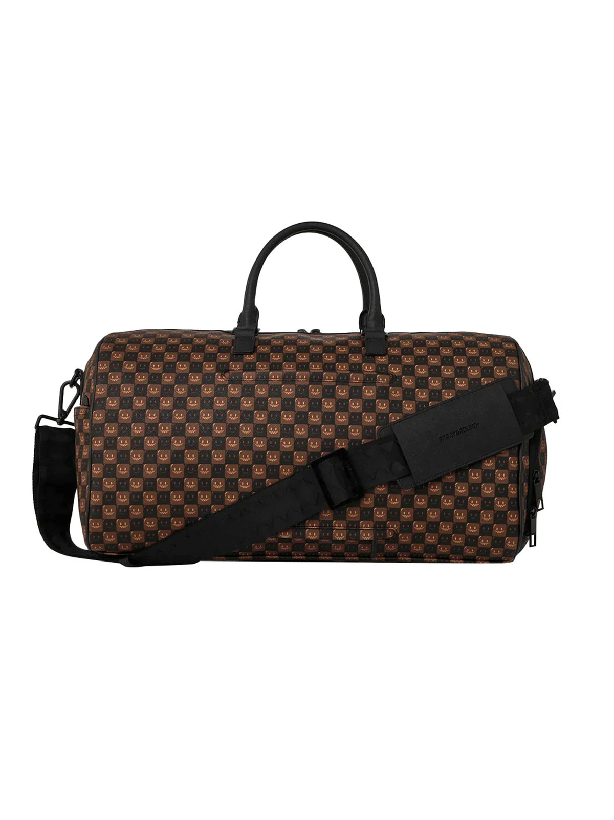 Borsone Sharks In Paris Wtf Bubble Brown Check Duffle-2