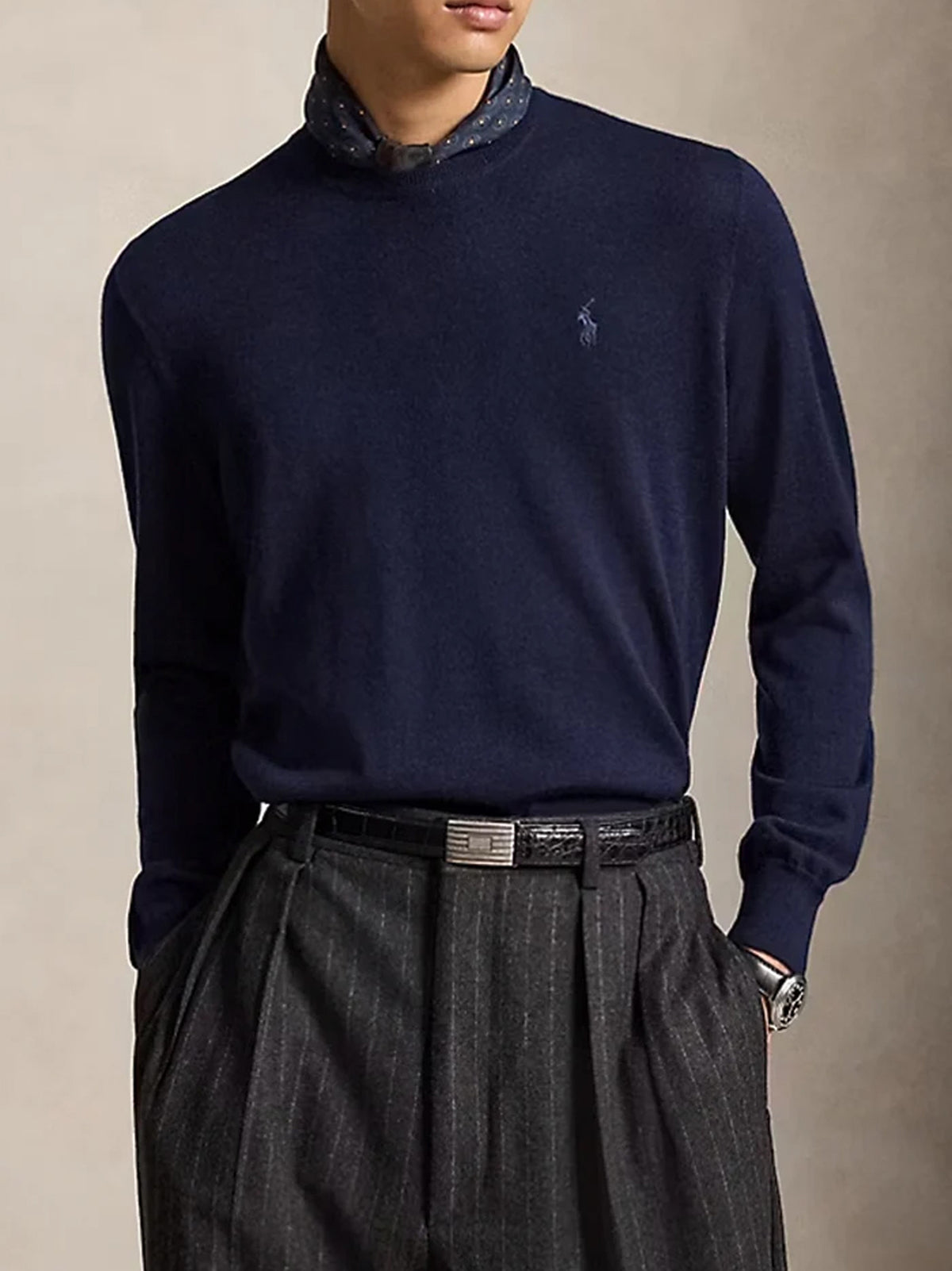 Polo Ralph Lauren Maglia Girocollo Blu Navy-2