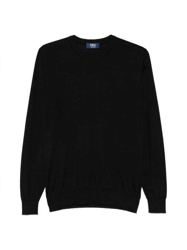 FEDELI Argentina girocollo in cashmere e seta NERO-FEDELI-MU0L7119 9