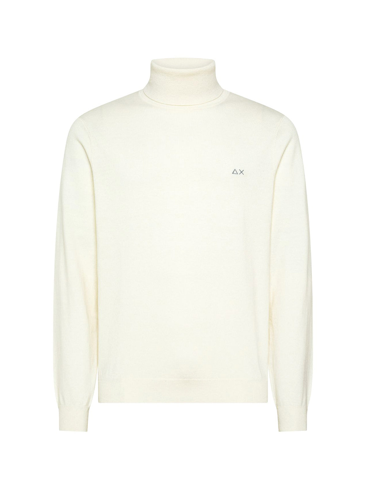 Sun68 Maglia Dolcevita In Cotone E Lana Bianco Panna-1