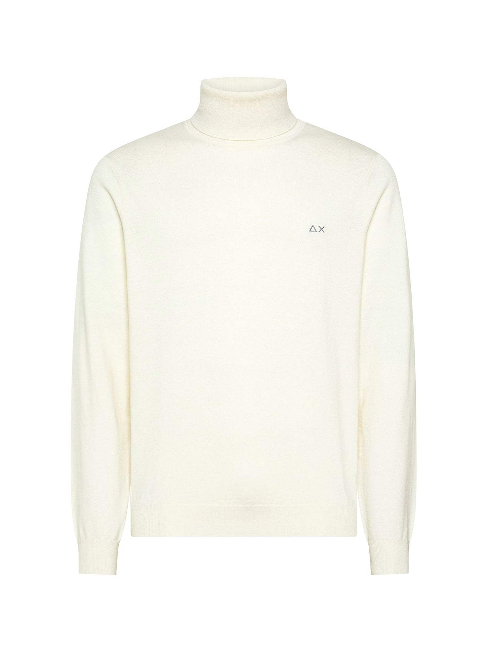 Sun68 Maglia Dolcevita In Cotone E Lana Bianco Panna-1