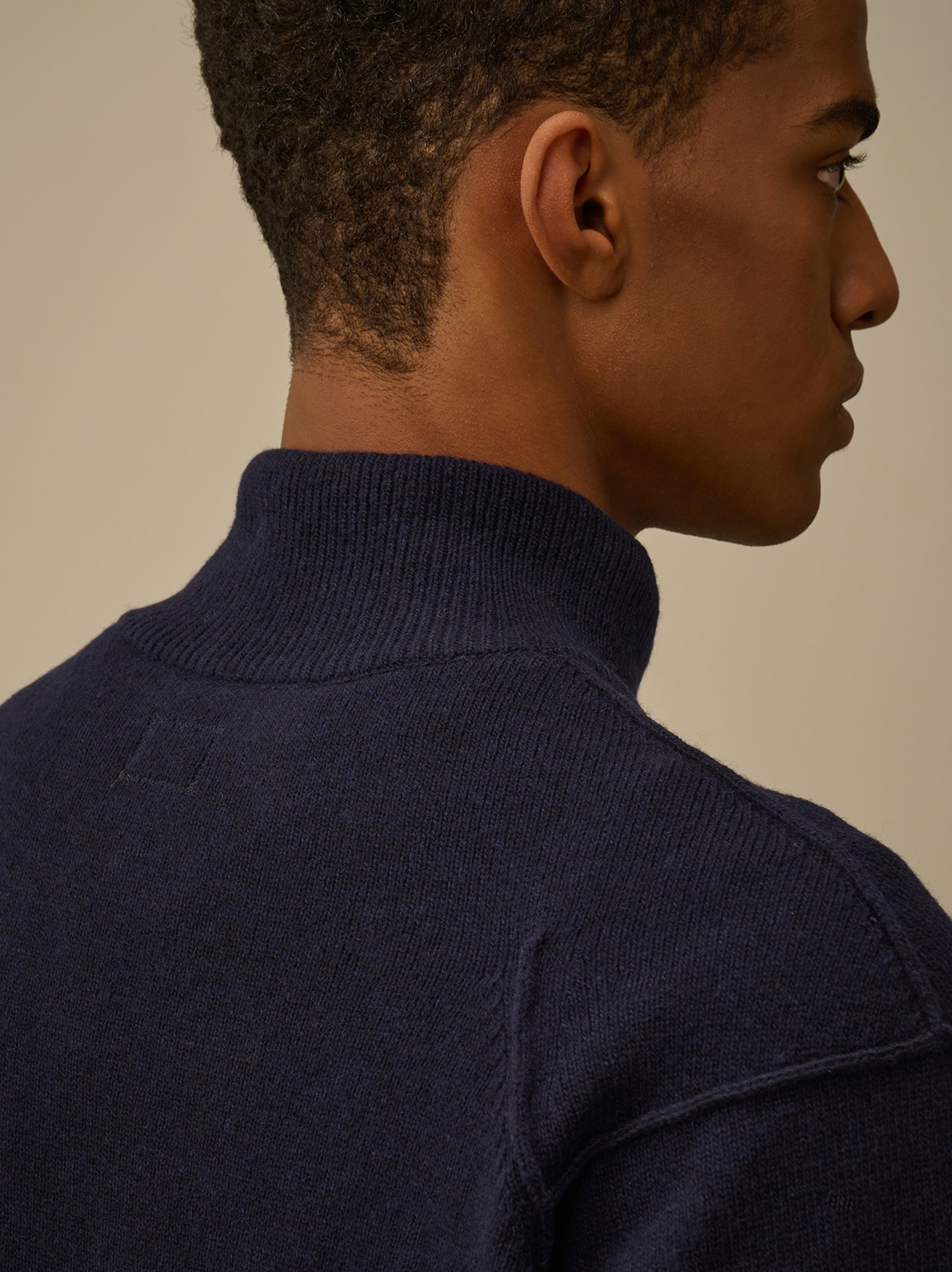 Cp Company Lambswool Grs Half Zip Sweater Total Eclipse-4