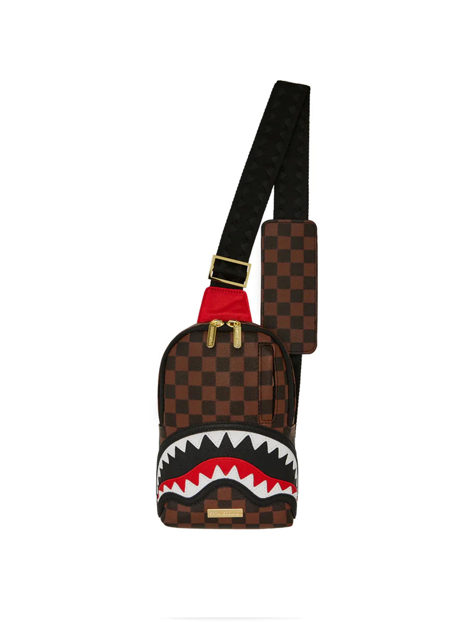Tracolla Sprayground Sawtooth Sharks In Paris One-Strap Sling Marrone-1