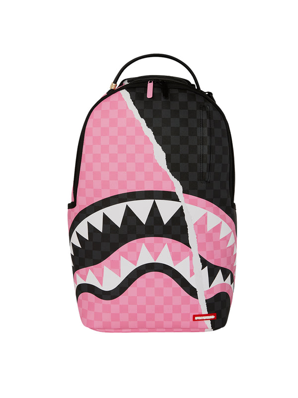 Pink And Black Tear Sip Backpack