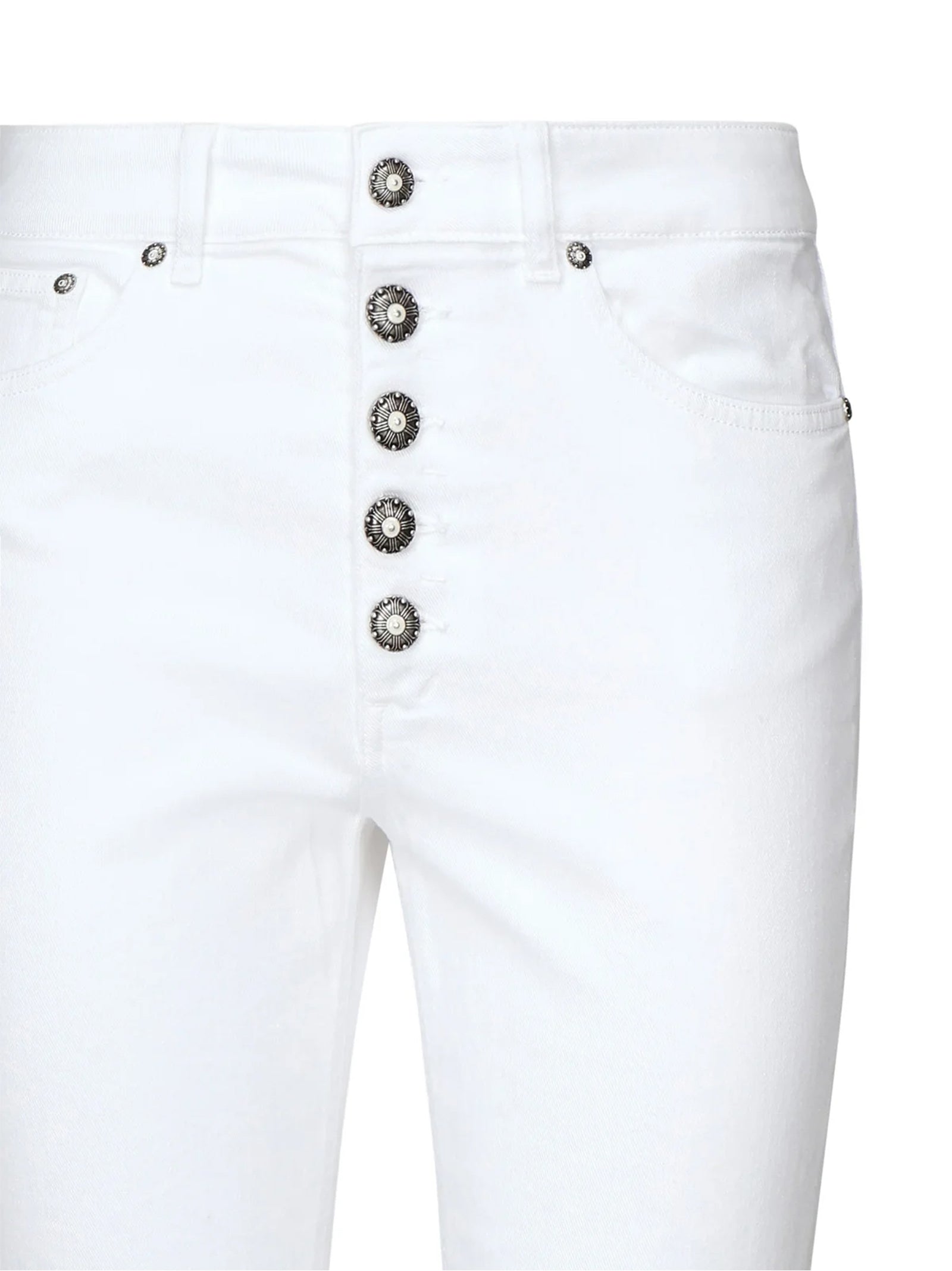 Dondup Jeans Koons Gioiello Stretch Bianco-3