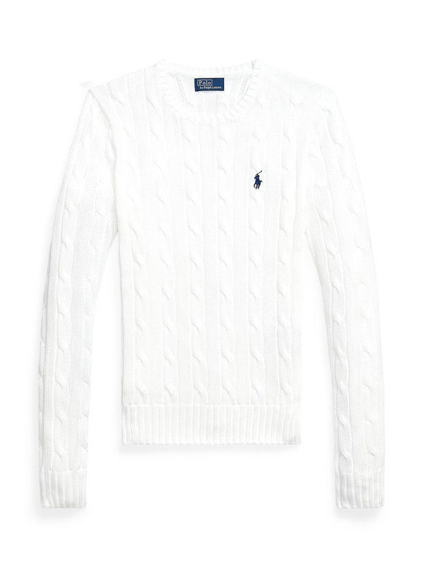 Maglia A Girocollo In Cotone A Trecce