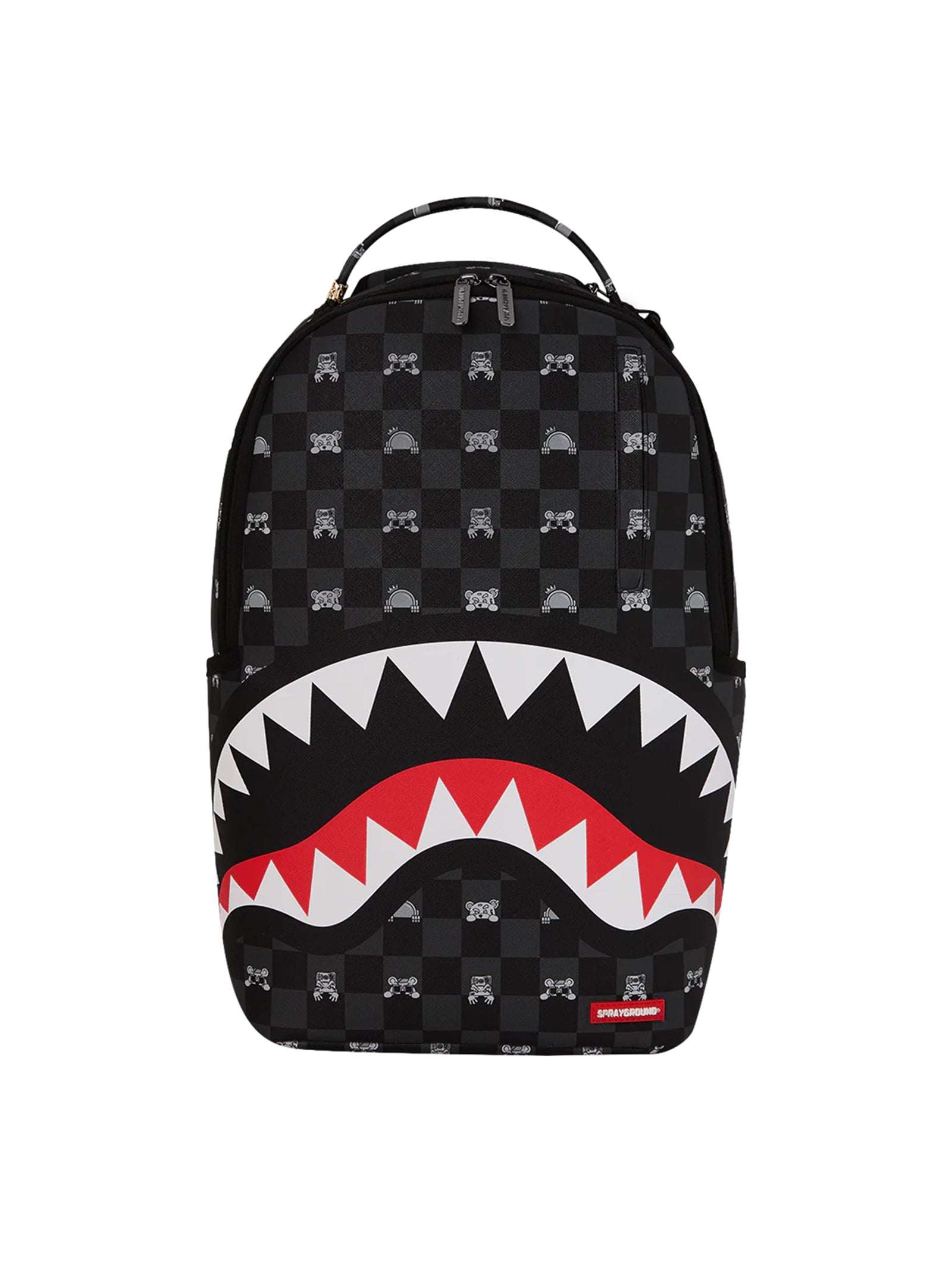 Gray Peeking Character Check Dlxsv Backpack-1
