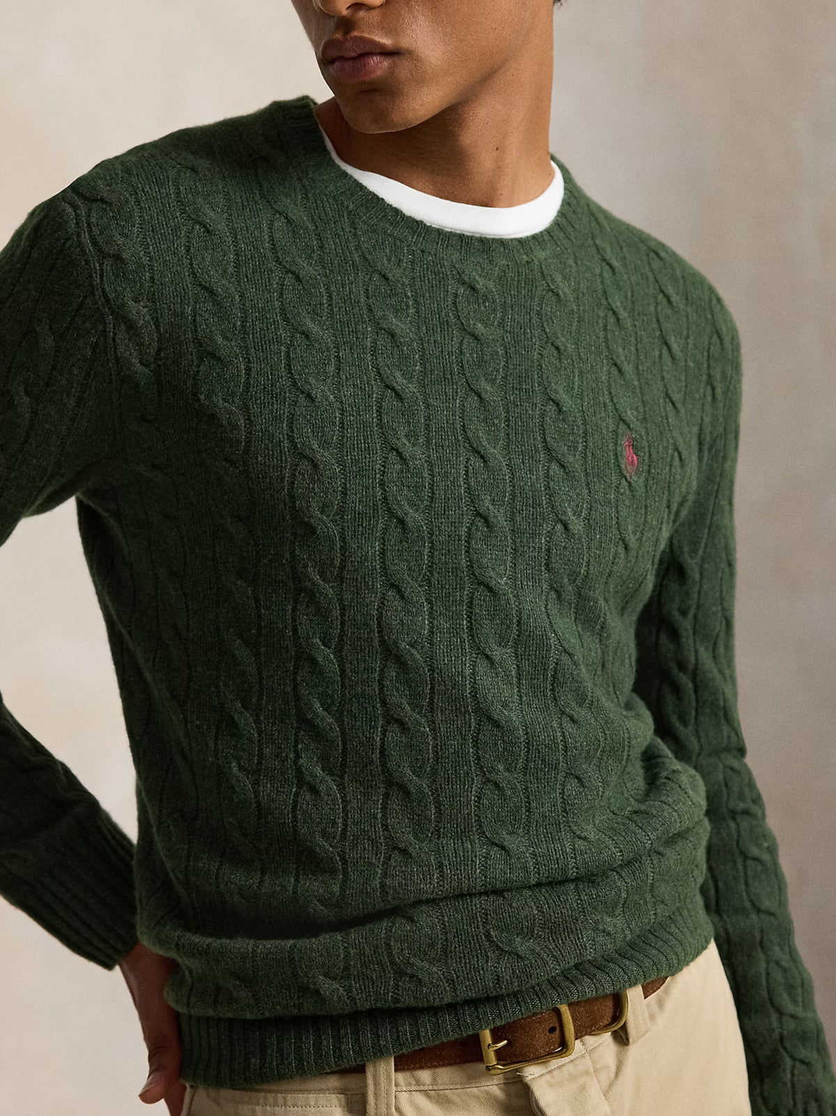 Polo Ralph Lauren Maglia Trecce Lana Cashmere  Green-4