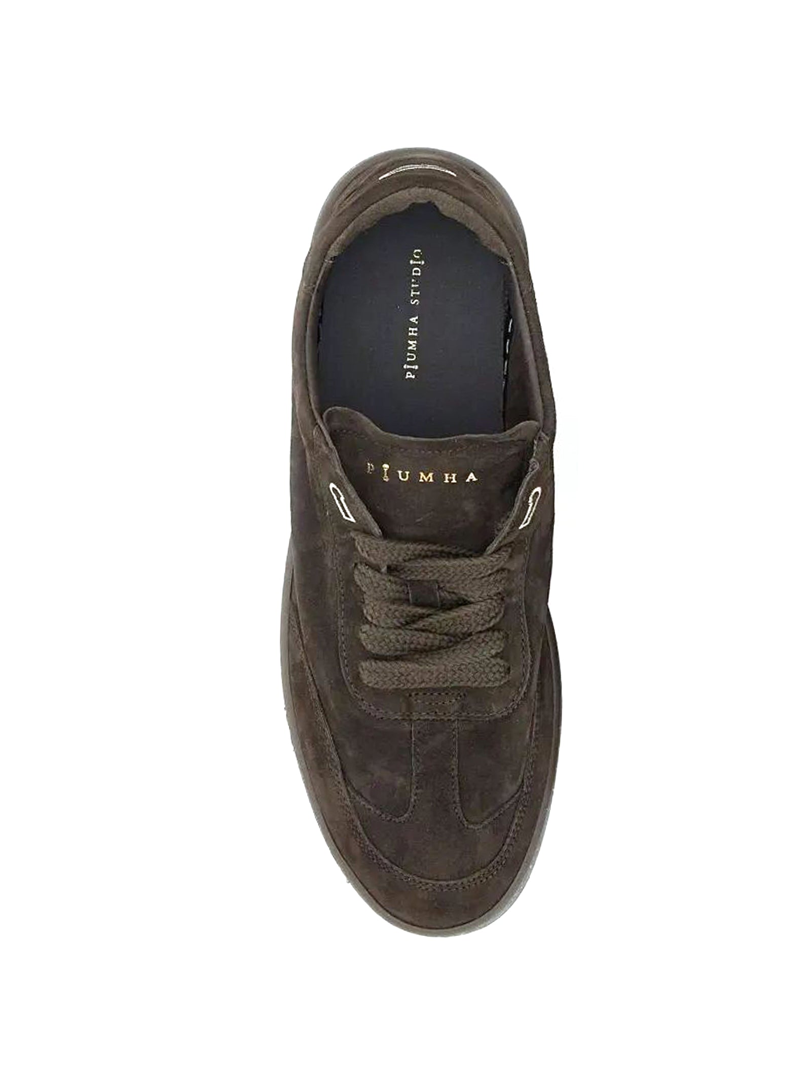 Piumha Studio Sneakers In Pelle Scamosciata Marrone-4